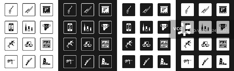 军用弹药箱、子弹、武器商店等军事用品图片素材
