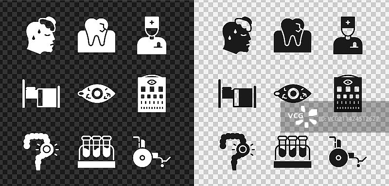 高烧人体与龋齿图片素材