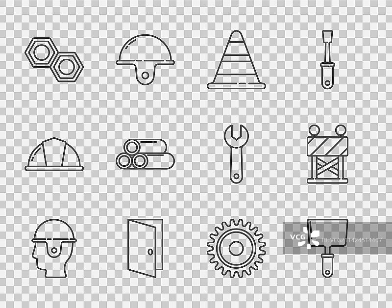 工人安全帽腻子刀图片素材