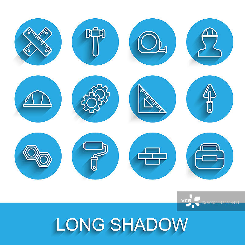 六角金属螺母油漆滚筒刷线条图片素材