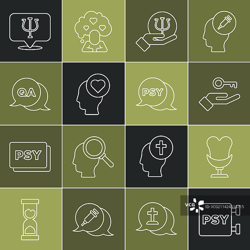 心理学心理学扶手椅解决方案图标图片素材