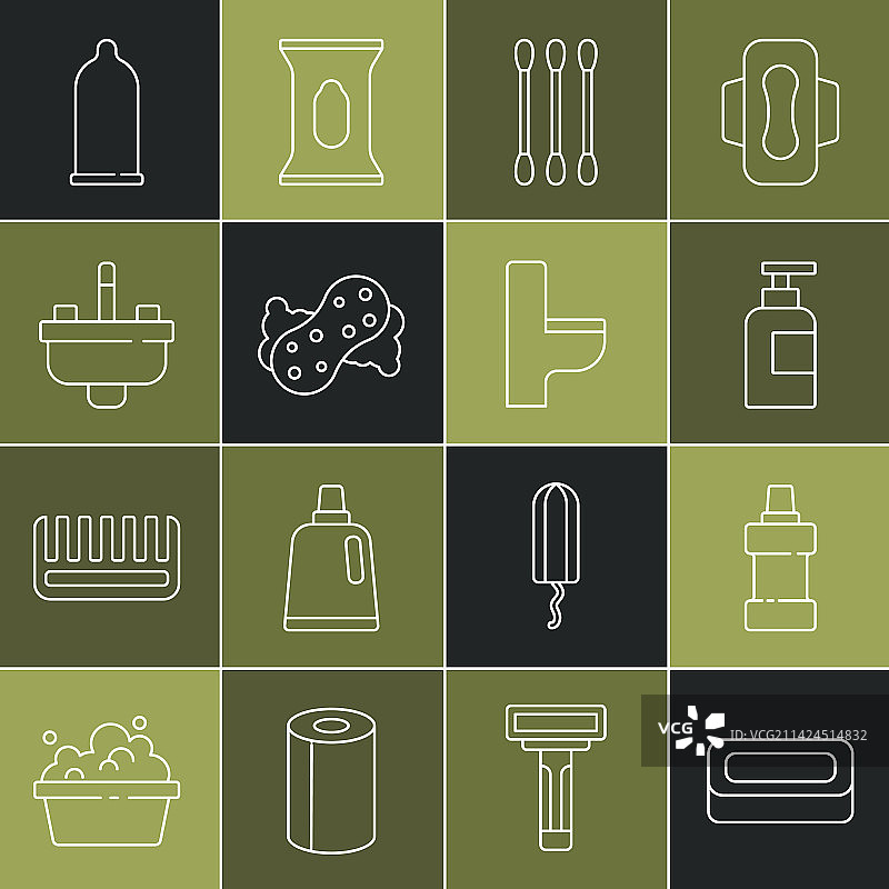 清洁剂肥皂瓶线条图标图片素材