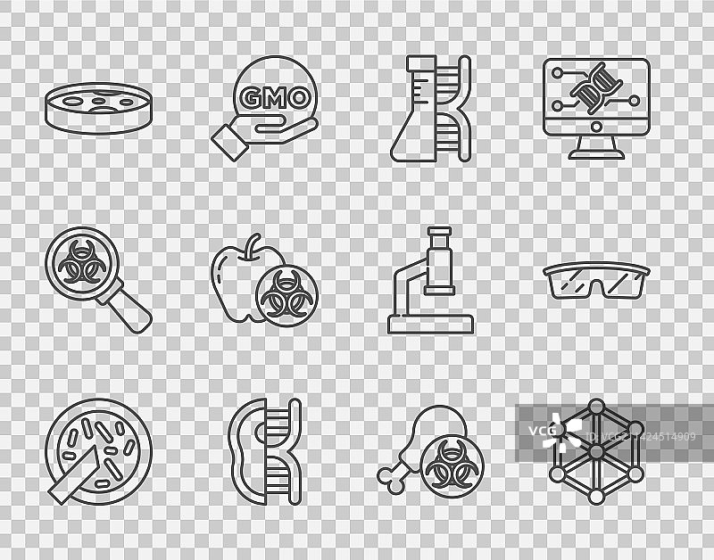 带细菌的培养皿转基因生物DNA图片素材