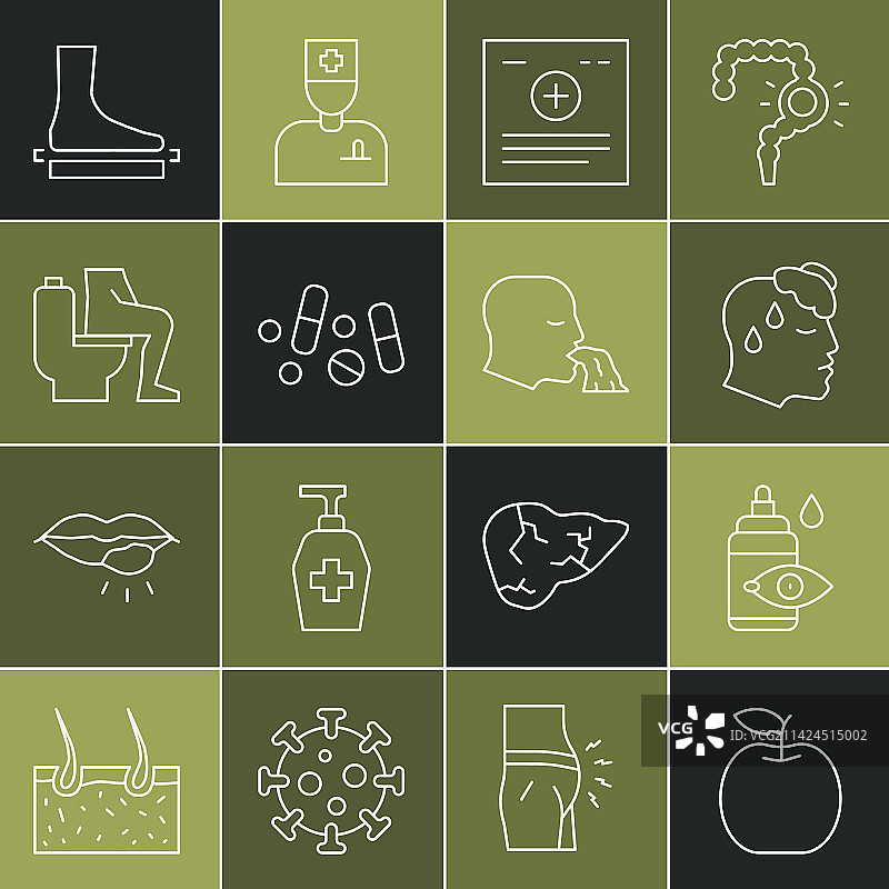 线条苹果滴眼液瓶人体图片素材