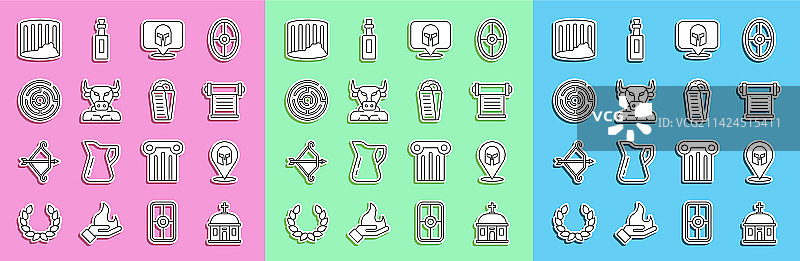 圣托里尼建筑、希腊头盔法令图片素材