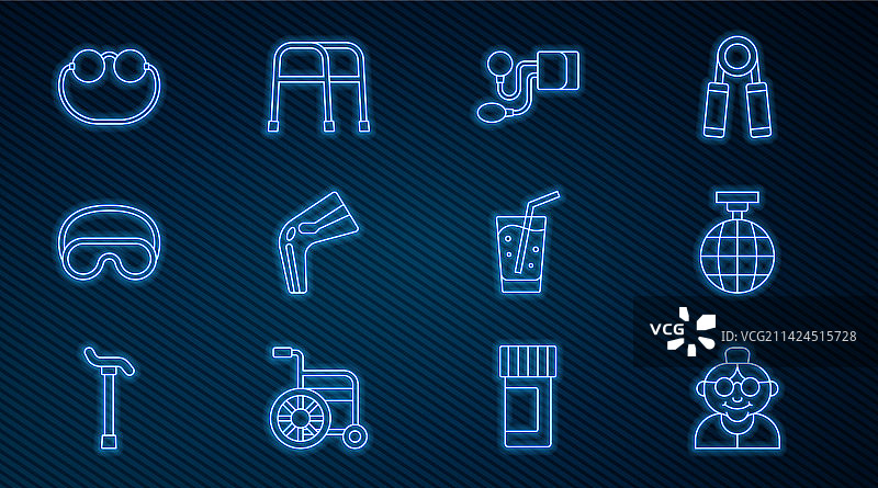 迪斯科球血压计组合图片素材