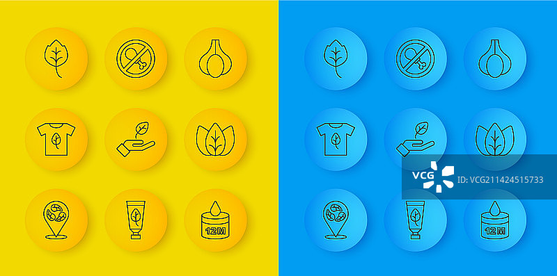 纯素食饮食衬衫手持植物线条图片素材