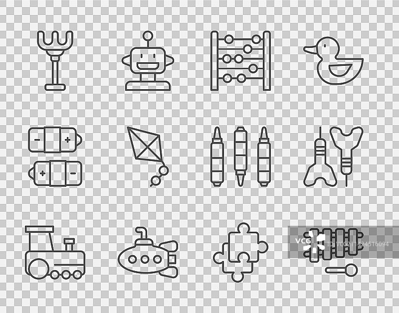 玩具火车木琴算盘潜水艇图片素材