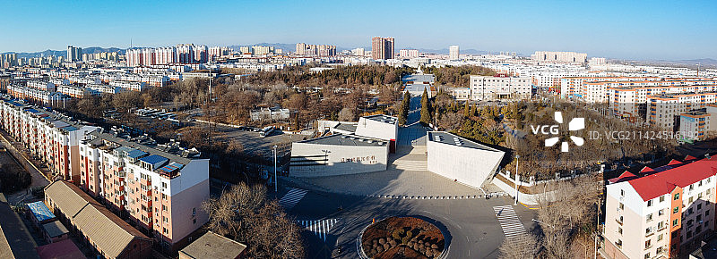 锦州 地标 航拍 太和区 辽西 辽宁 辽沈战役纪念馆图片素材