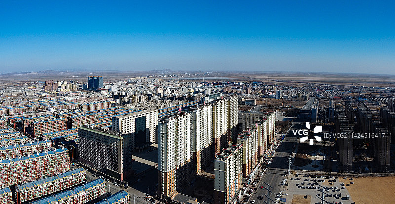 凌海市 地标 航拍 九华山公园 慈海寺 人民路图片素材