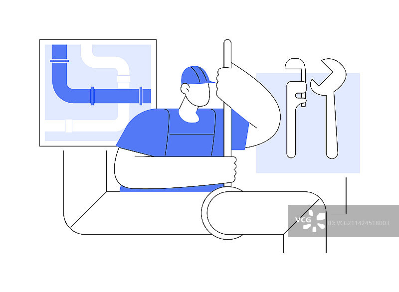 水管维修服务抽象概念图片素材