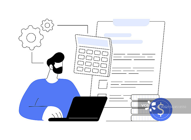 预算规划抽象概念图片素材