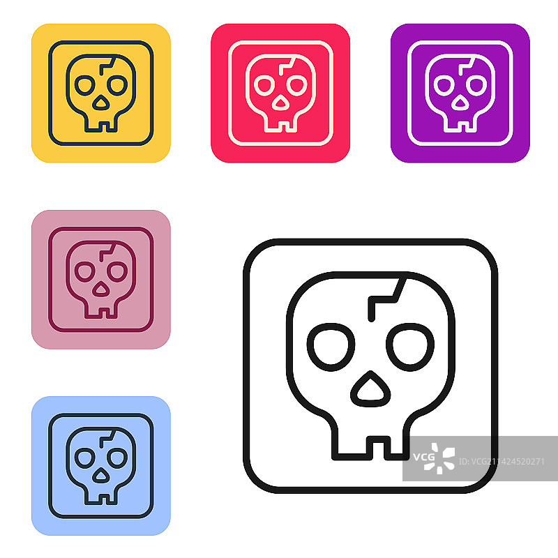 白色背景上的黑色线条考古图标图片素材