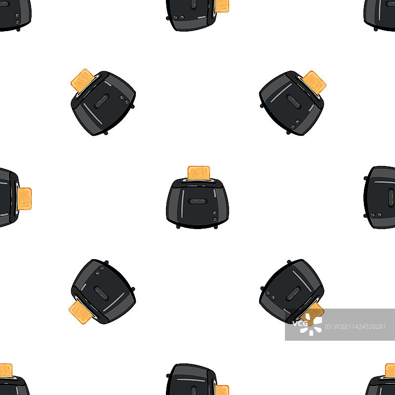 烤面包机无缝图案图片素材