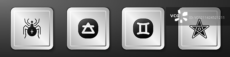 蜘蛛、风元素和双子座图片素材