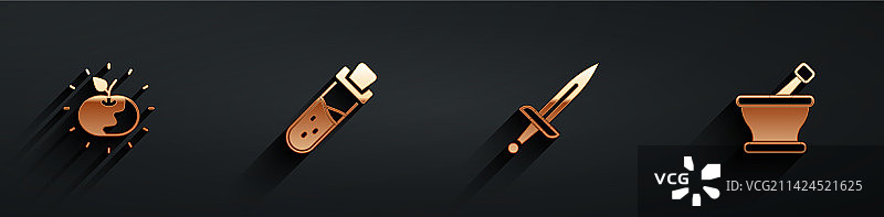 毒苹果药剂匕首图片素材