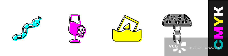 蛇，有毒酒精，放射性废物图片素材