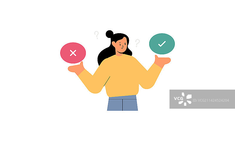 两种选择困境概念图片素材