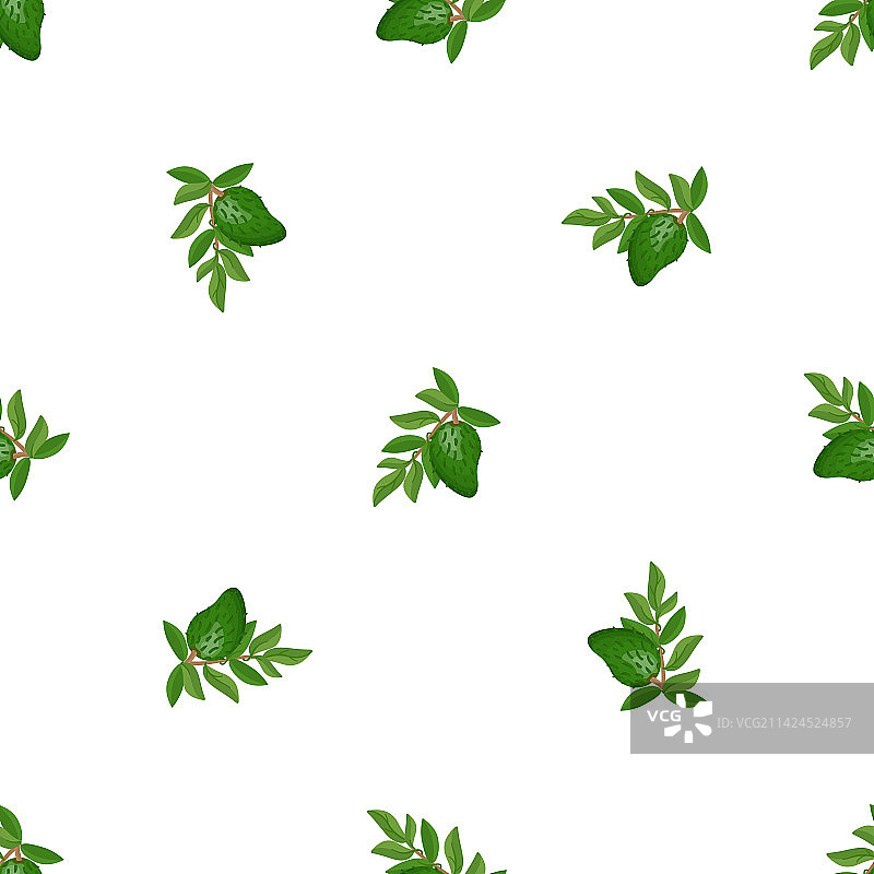 红毛榴莲树图案无缝背景图片素材