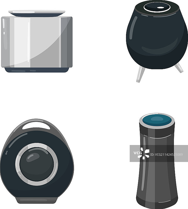 智能音箱图标套装图片素材