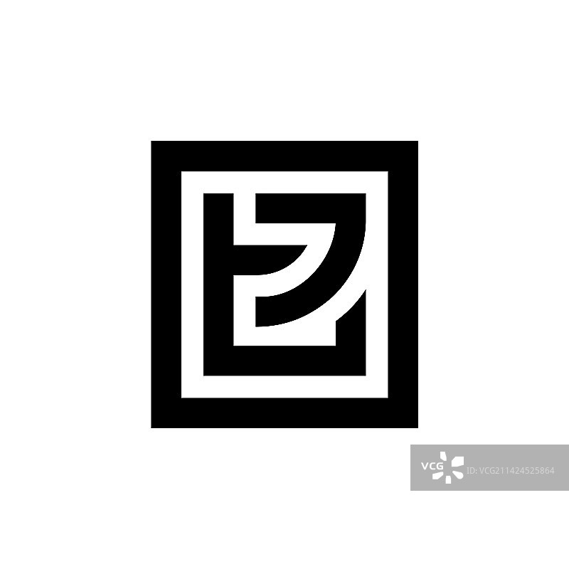 字母TJ方形标志设计图片素材