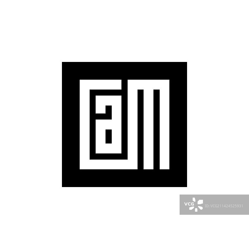 字母CAM方形标志图标图片素材