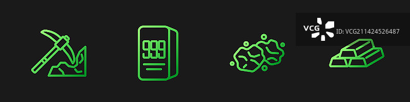 金块金矿24K金条图片素材