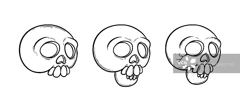 卡通风格的海盗骷髅图片素材
