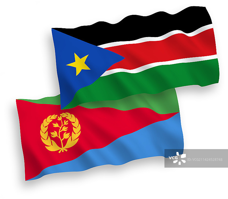 厄立特里亚和南苏丹共和国国旗图片素材