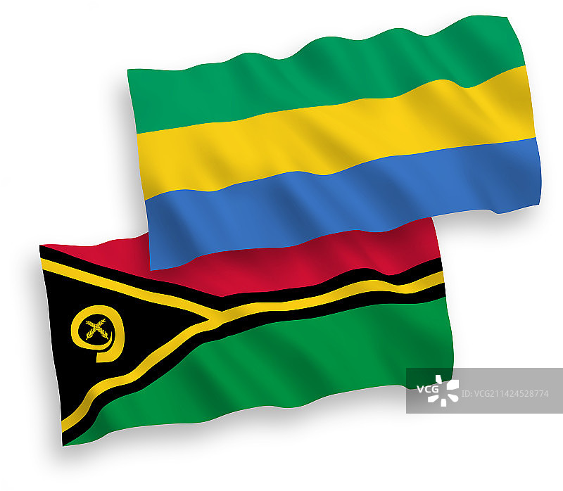 瓦努阿图和加蓬共和国国旗图片素材