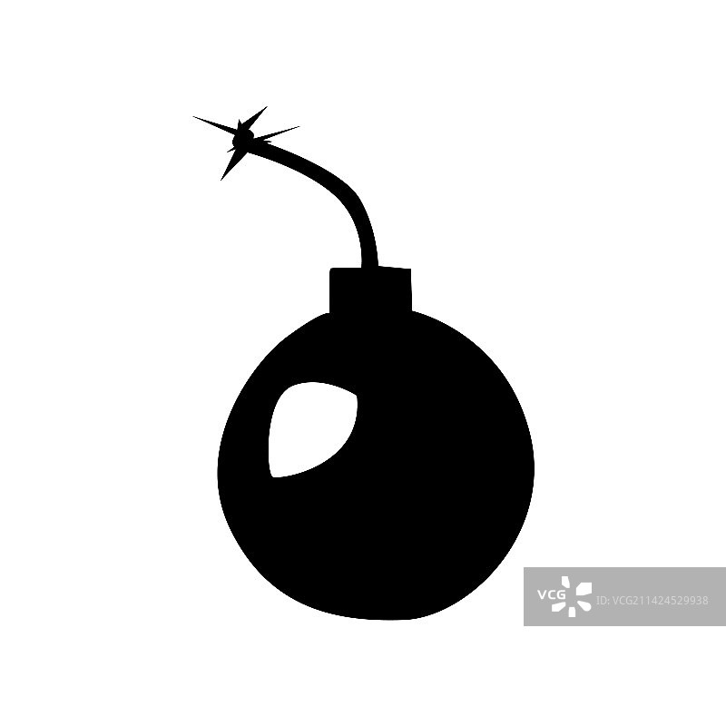 黑色剪影炸弹设计图片素材