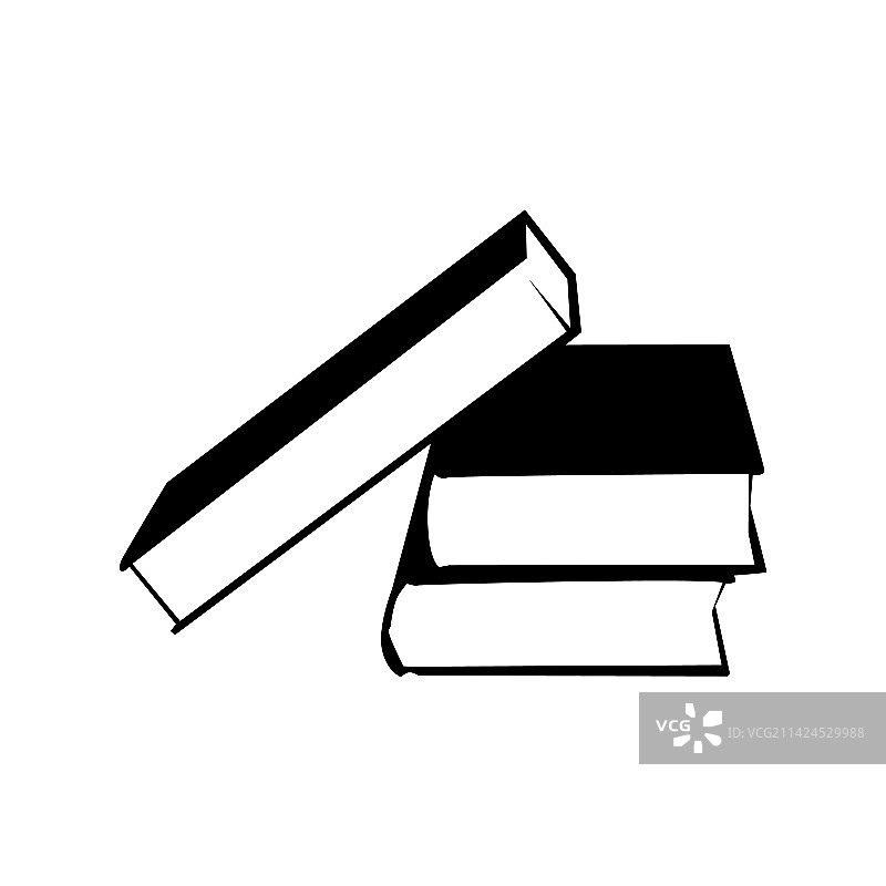 黑色轮廓书籍设计图片素材