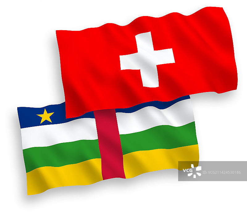 中非共和国和瑞士国旗图片素材