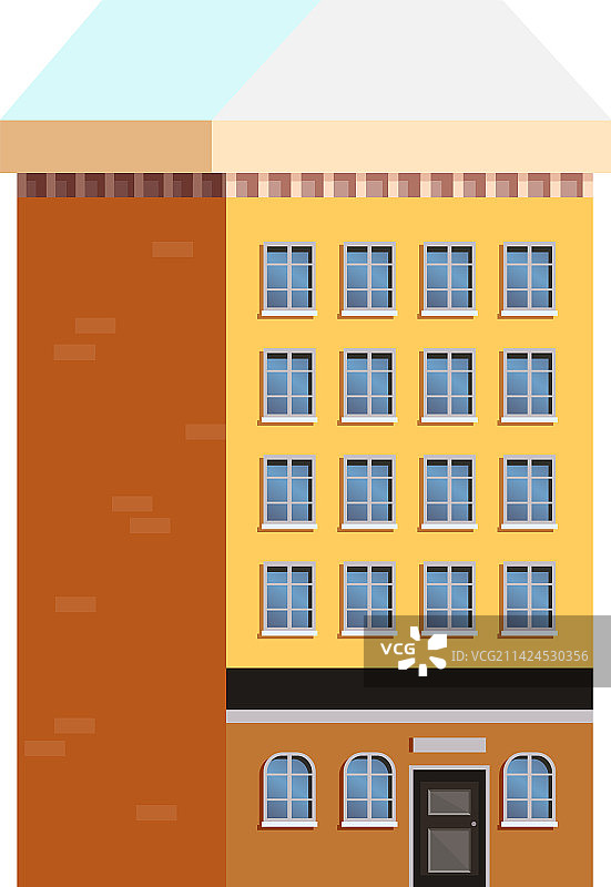 扁平冬季建筑图片素材