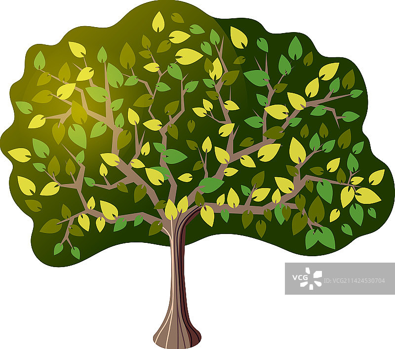 2.5D绿色树木图片素材