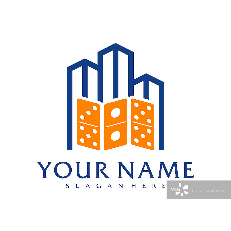 多米诺城市logo模板图片素材