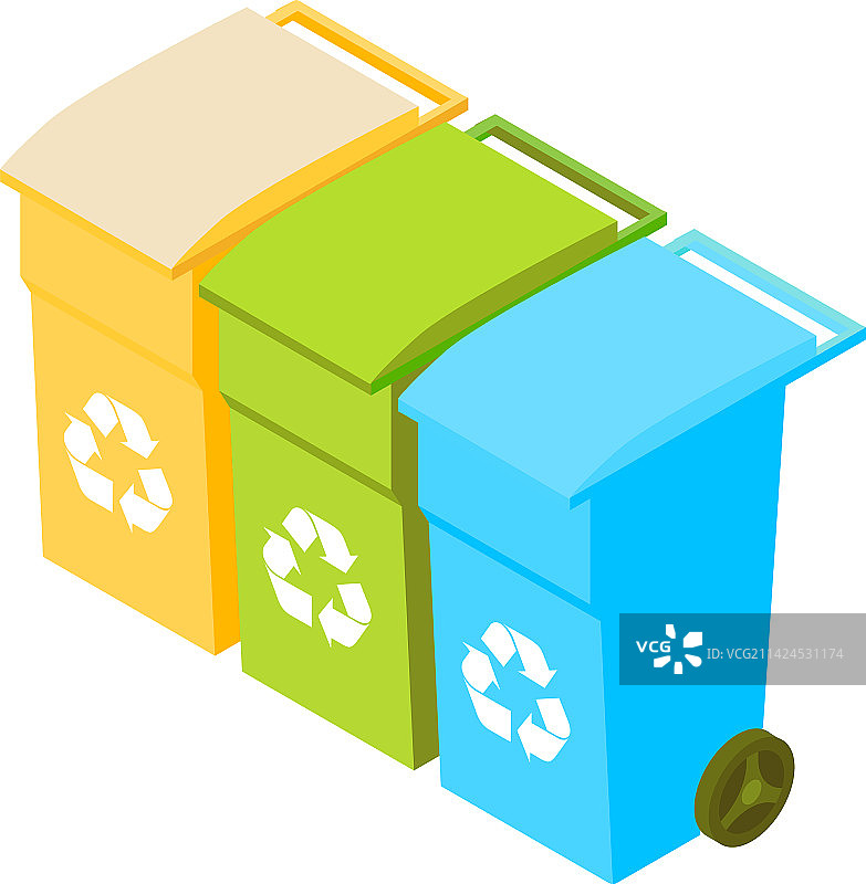 2.5D垃圾箱图片素材