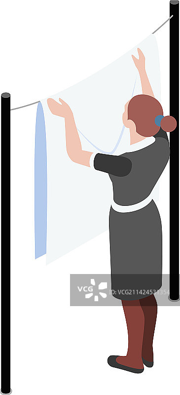 女佣2.5D图标图片素材