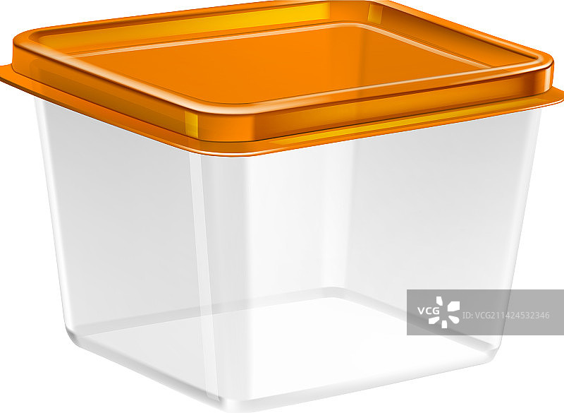 橙色塑料容器组合图片素材