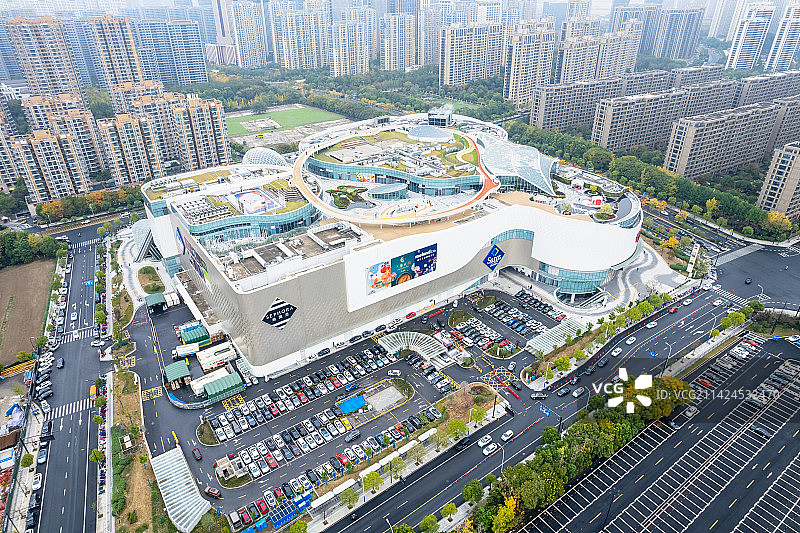 杭州萧山奥体印象城航拍图片素材
