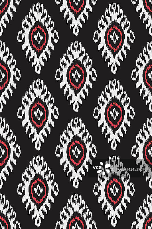 基于伊卡特面料的传统伊卡特图案图片素材