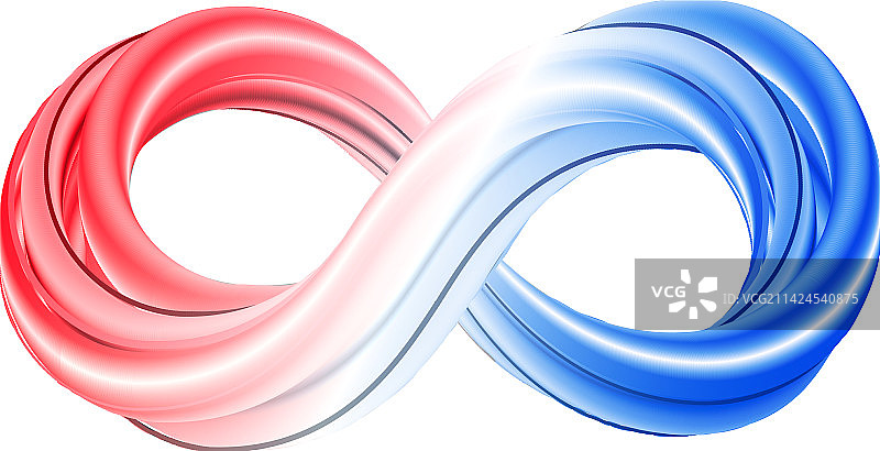 3D红蓝色无限符号图标图片素材