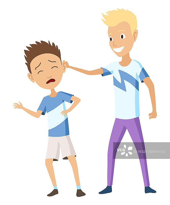 儿童欺凌或语言暴力图片素材