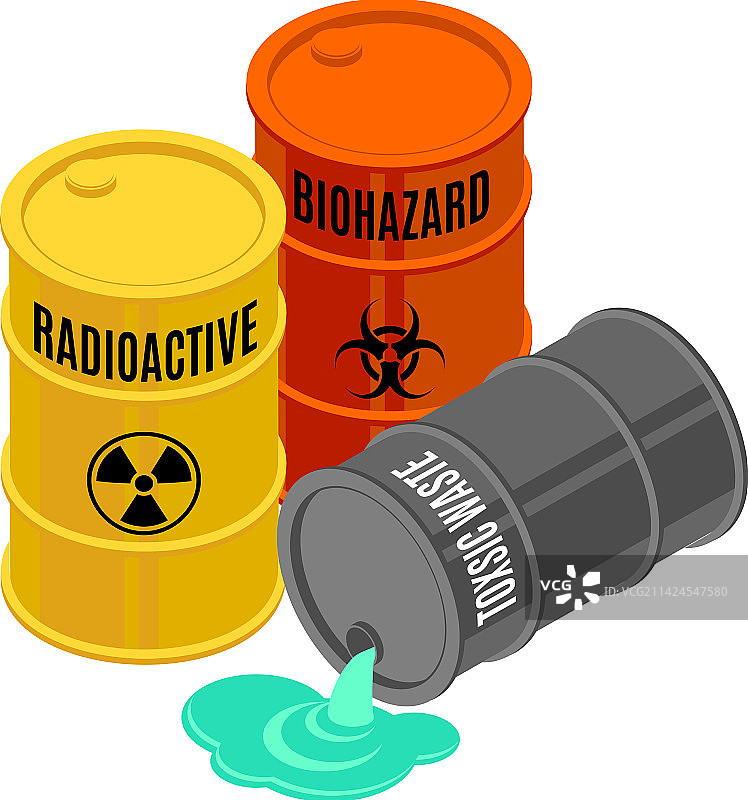 有毒桶泄漏构成图片素材