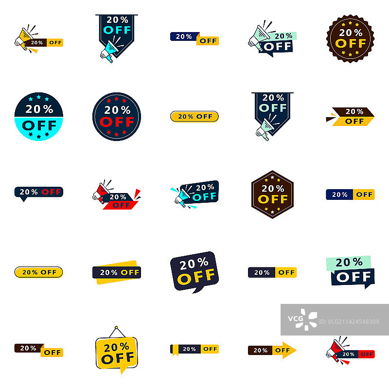 25款醒目的八折促销banner图片素材