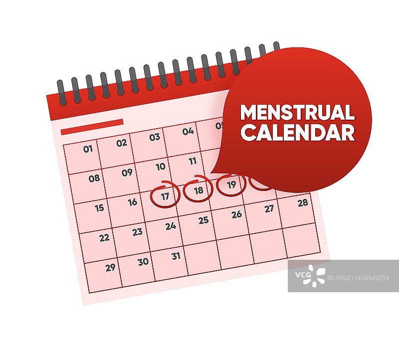 月经周期日历图片素材