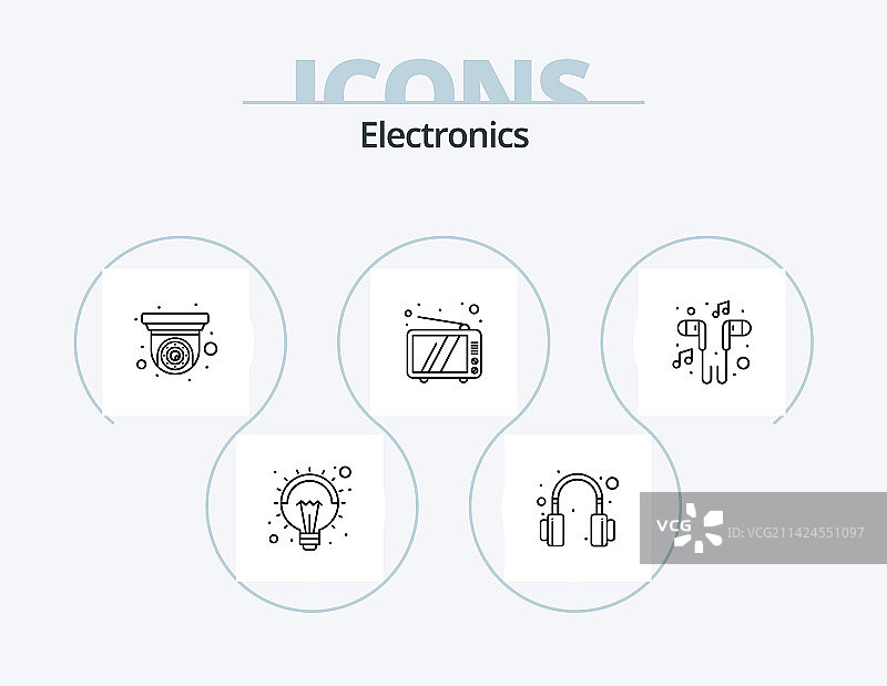 电子产品线性图标，灯具设计图片素材