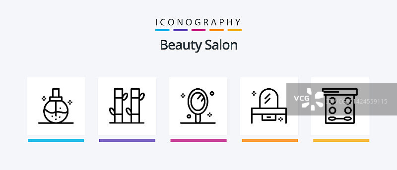 美容院线条5图标包图片素材