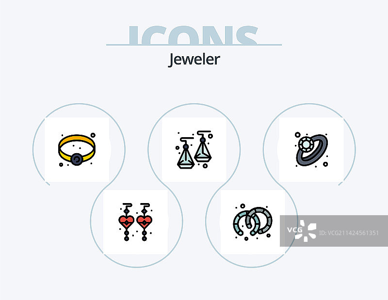 珠宝线条填充5图标设计图片素材
