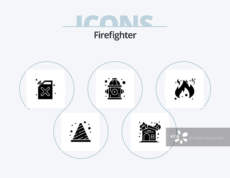 消防员字形图标包5火焰图标设计图片素材